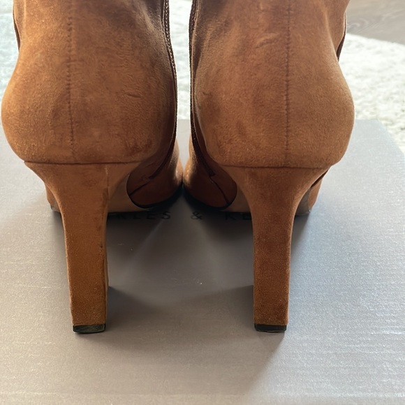 Charles & Keith Camel Suede Ankle Boots - Picture 5 of 8